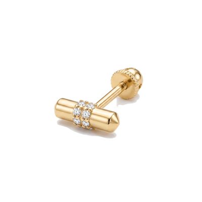 Silindir Taşlı Vidalı Tragus