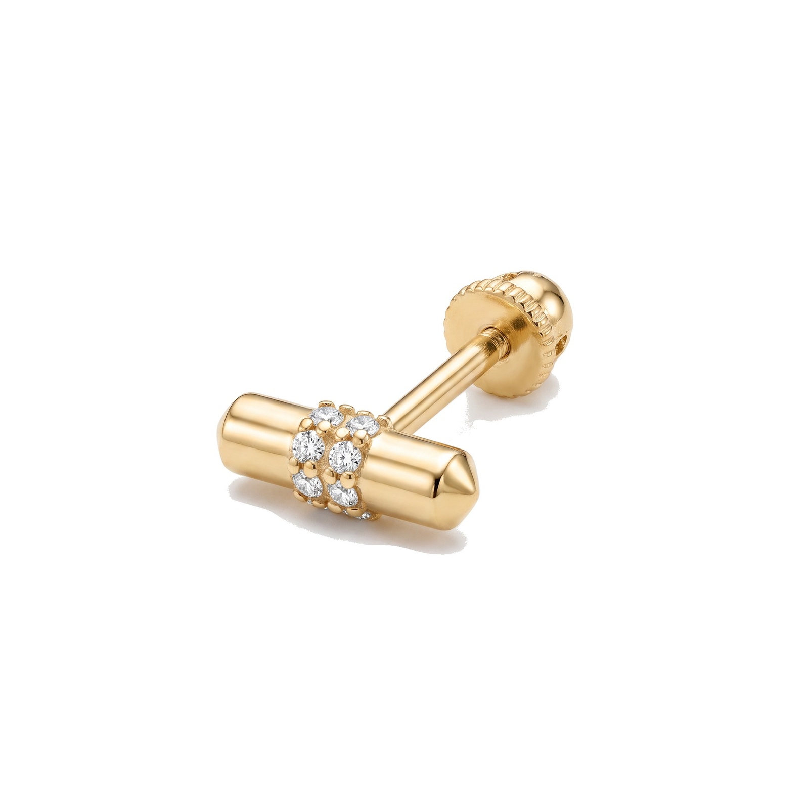 Silindir Taşlı Vidalı Tragus