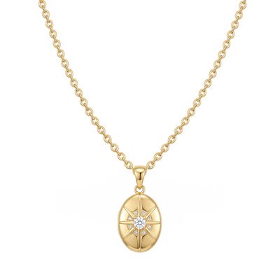 Kutup Yıldızı Oval Kolye
