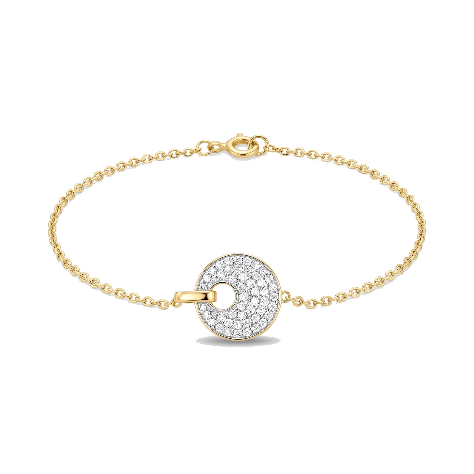 Pave Disk Bileklik