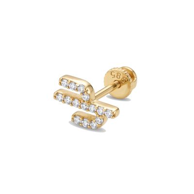 Üç Sıra Çizgi Vidalı Tragus