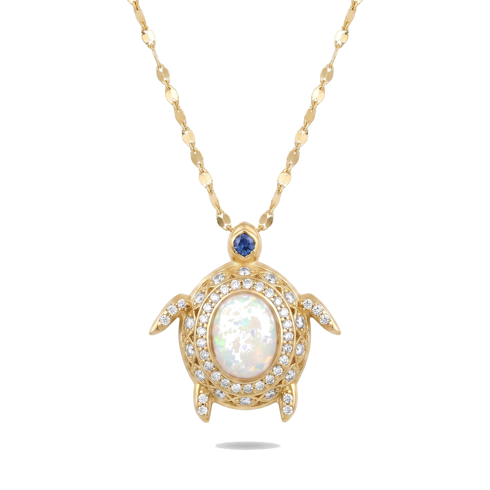 Kaplumbağa Opal Kolye